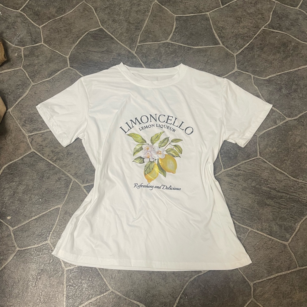 White Limoncello Graphic T-Shirt